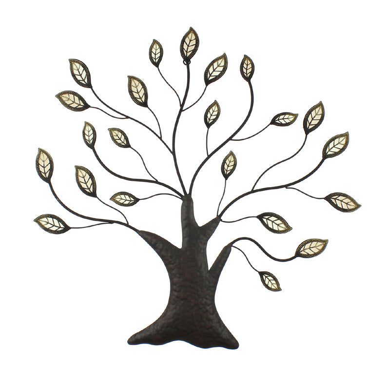 Large Tree Of Life Wall Art With Clear Leaves