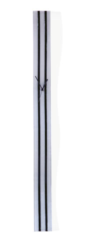 Silver and Black Stripes Long Fusion Glass Wall Clock