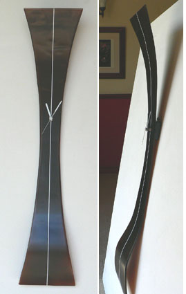 Large Chocolate Glass Wall Clock