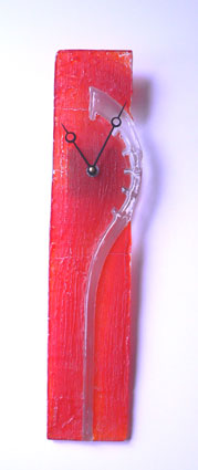 Jazz Orange Fusion Glass Wall Clock