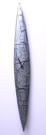 Silver Crackels Glass Wall Clock