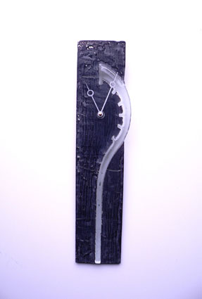 Striking Violet Fusion Glass Wall Clock