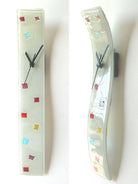 White and Mixed Colours Fusion Glass Wall Clock