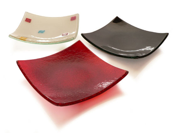 Square Fused Glass Soap Bar/Dispenser Dish