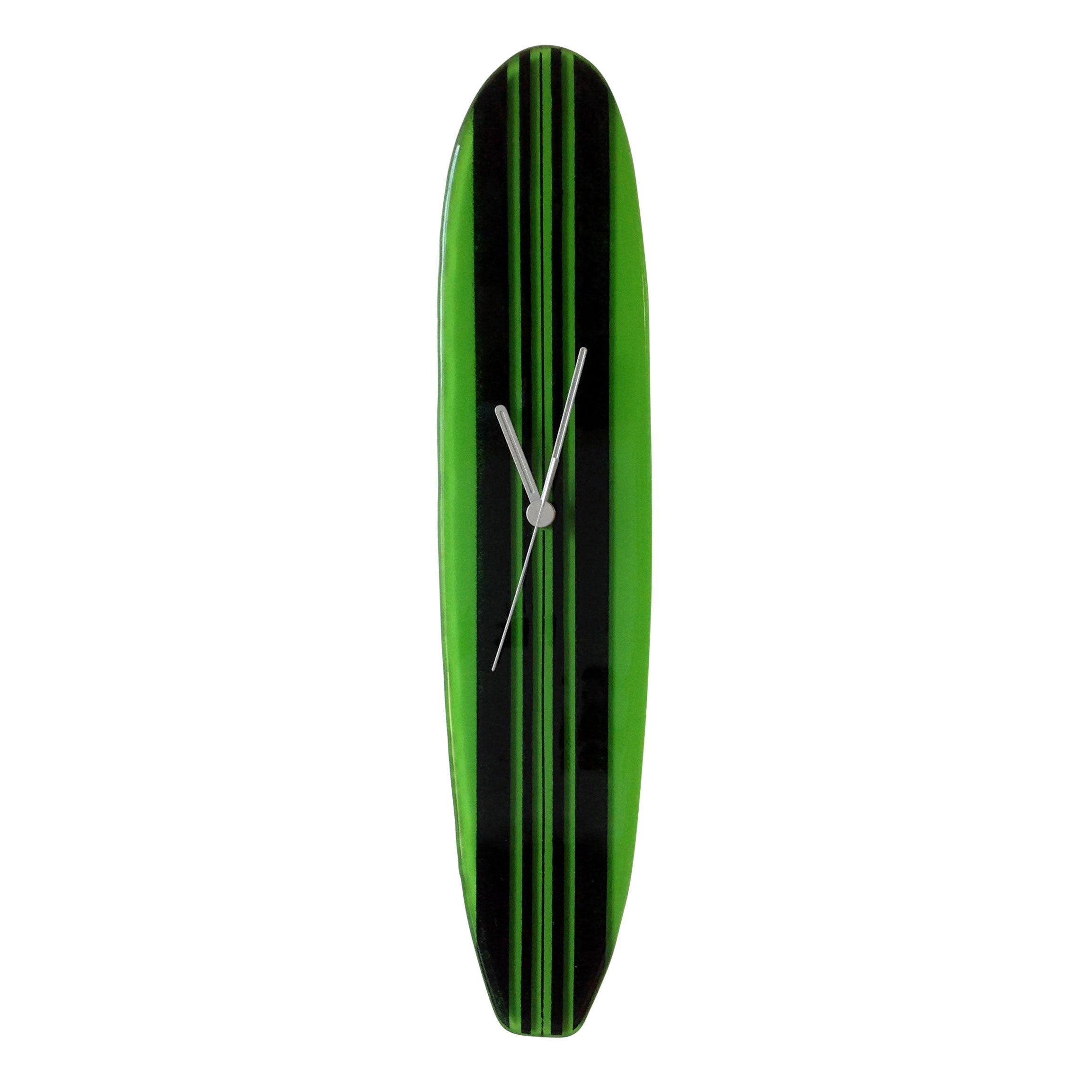 Mixed Stripes Retro Surfboard Clock