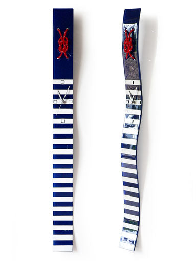 Nautical Themed Fused Glass Wall Clock