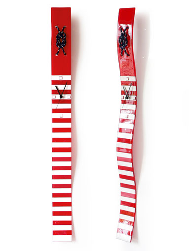 Nautical Themed Fused Glass Wall Clock