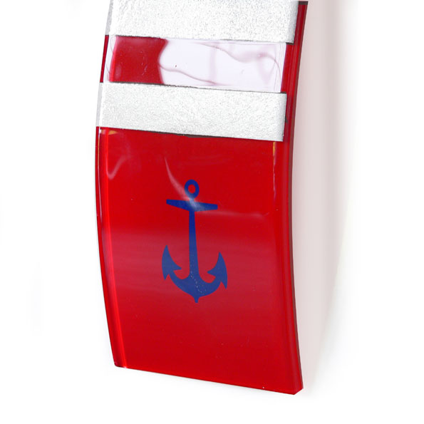 Nautical Themed Fused Glass Wall Clock