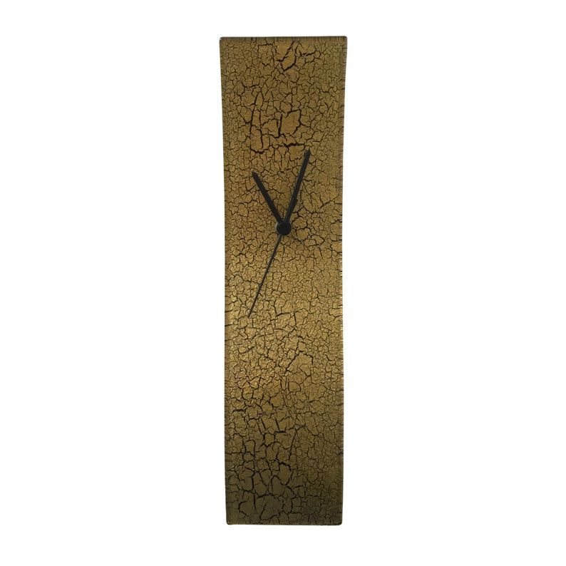 Gold Crackels Glass Wall Clock