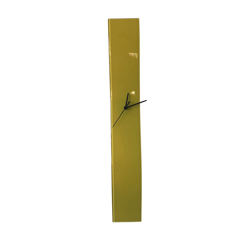 Uplifting Yellow Glass Wall Clock