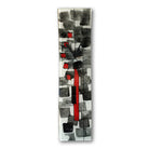 Curvaceous Wall Clock In Black, Red And White