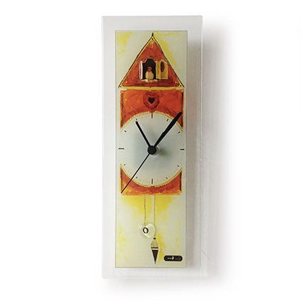 Print Design Fused Glass Wall Clock
