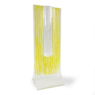 Yellow Vertical Stripes Fused Glass Design Vase