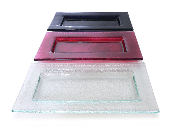Rectangle Fused Glass Soap Dispenser Dish