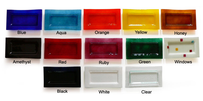 Rectangle Fused Glass Soap Dispenser Dish