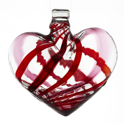 3" Yay Celebration Hand Blown Glass Heart