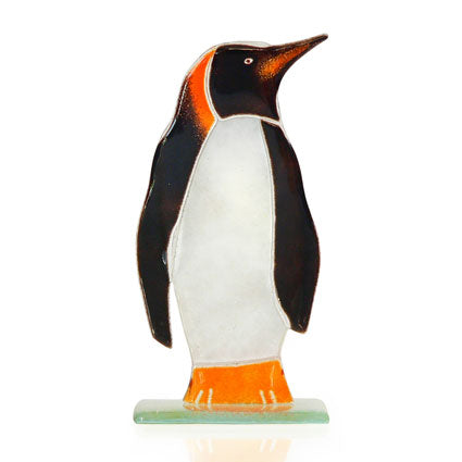 Penguin Fused Glass Table Art