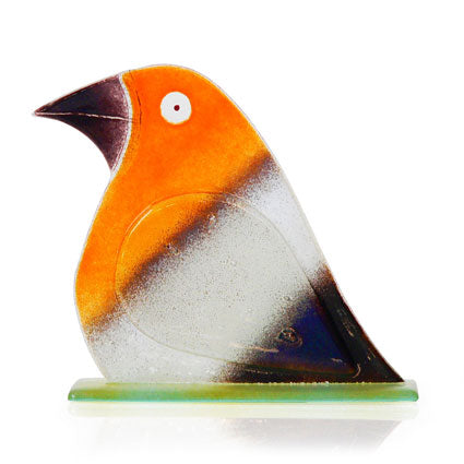 Funky Bird Fused Glass Table Art