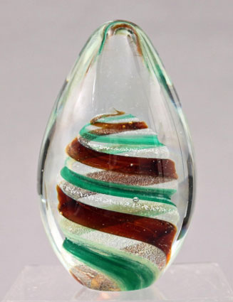 Contemporary Hand Blown Glass Paperweight
