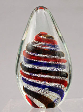Contemporary Hand Blown Glass Paperweight