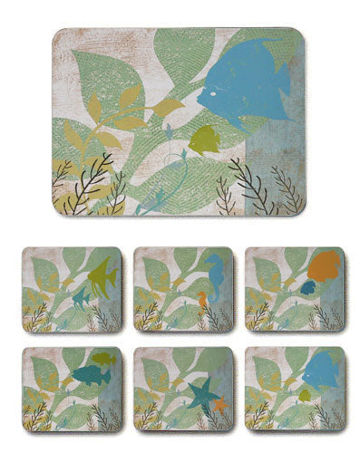 Sea Life 6 Placemat Set