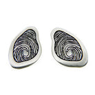 Abstract Swirls Silver Earrings