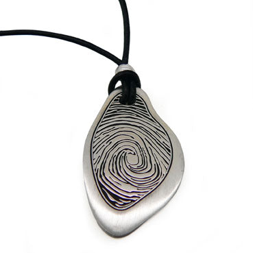 Abstract Swirls Silver Pendant