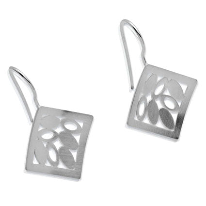 Silver Retro Lace Earrings