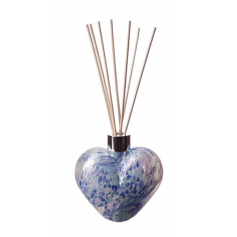 White, Sage And Blue Heart-Shaped Diffuser