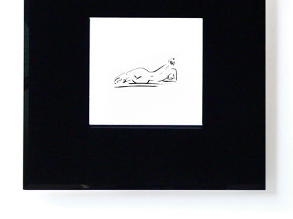 Contemporary Raised Print Art On Glass