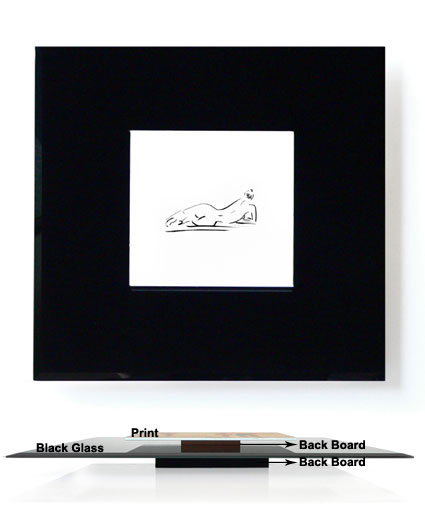 Contemporary Raised Print Art On Glass