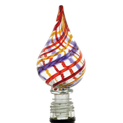 Large Hooray Blown Glass Wine Bottle Stopper
