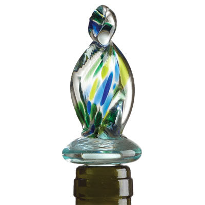 Large Oceania Twist Spiral Glass Wine Bottle Stopper