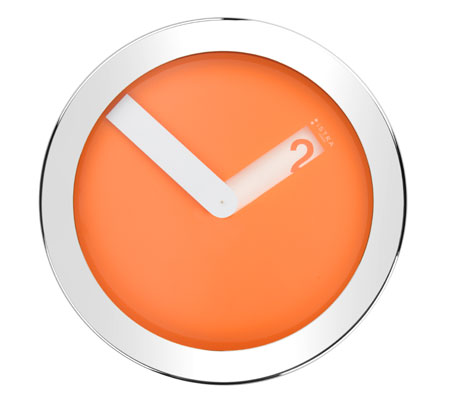 Out-There Modern Orange Wall Clock