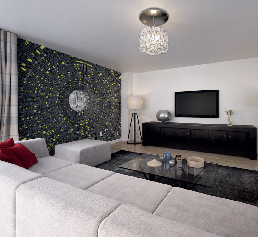 Optical Illusion Data Wall Mural