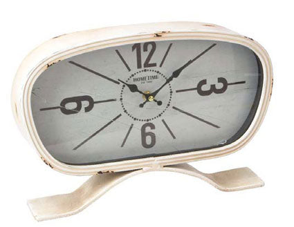 Shabby Chic Aged Crosskeys Table Clock
