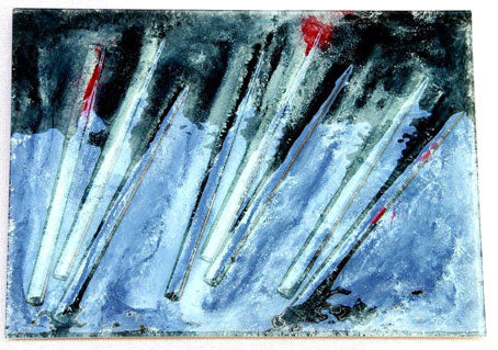 Matchsticks Fused Glass Art Panel