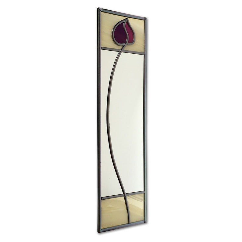 Purple Flowering Bud Wall Mirror