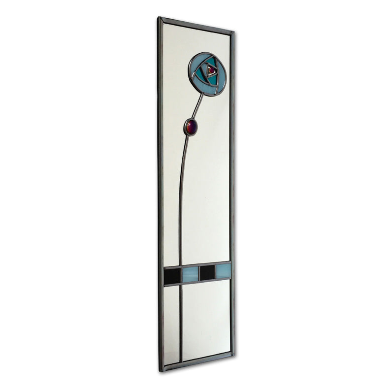 Aqua Rose Mackintosh Inspired Wall Mirror