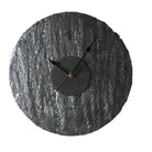 Stunning White On Black Round Slate Wall Clock