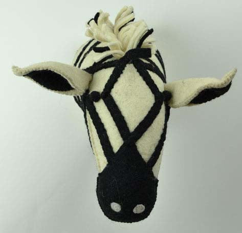 Striped Zebra Felt Wall Hanging