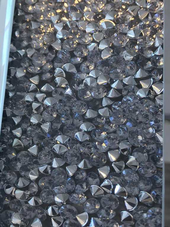 Sparkling Crushed Diamanté Table Clock