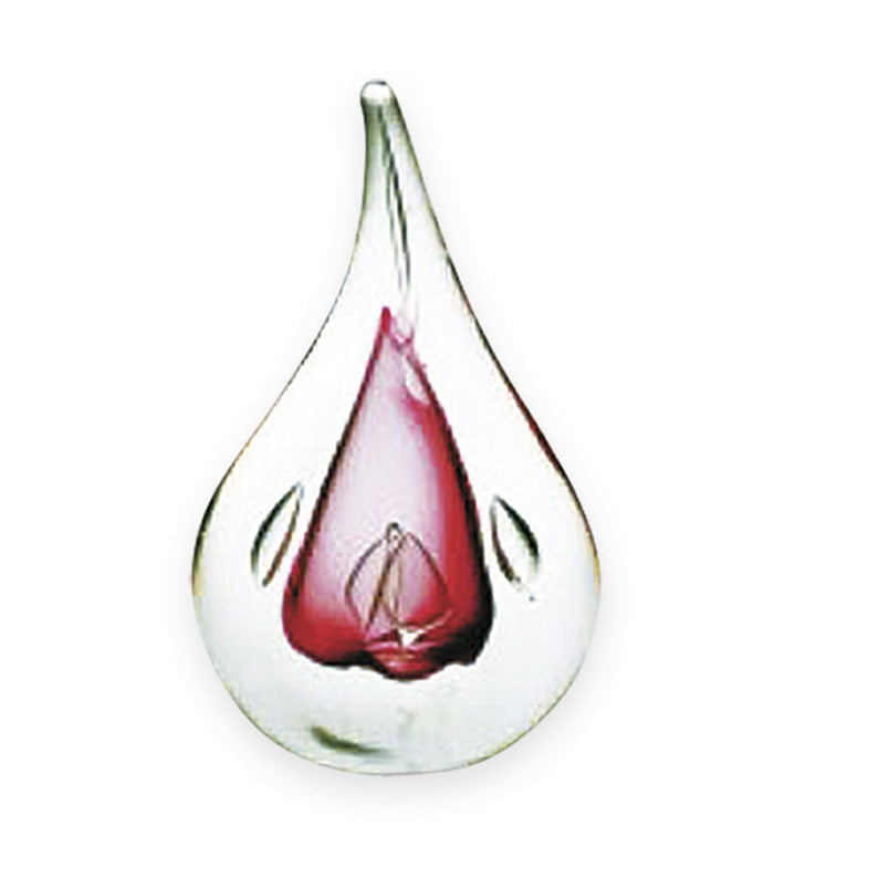 Ruby Drop Crystal Paperweight