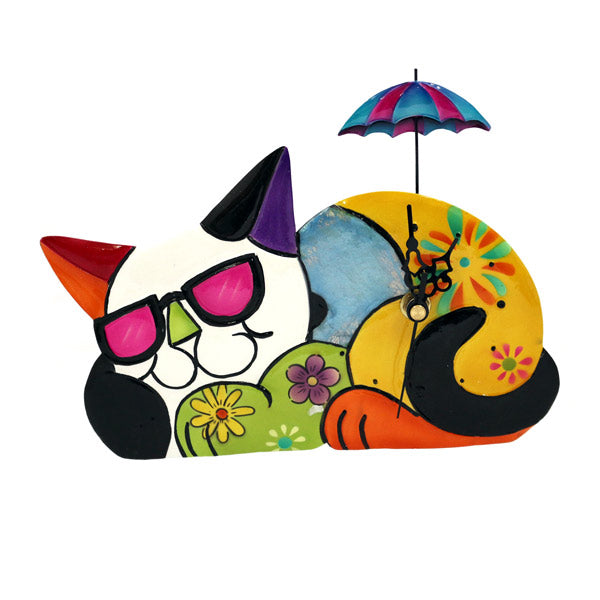Lazy Leisure Cat Wall Clock