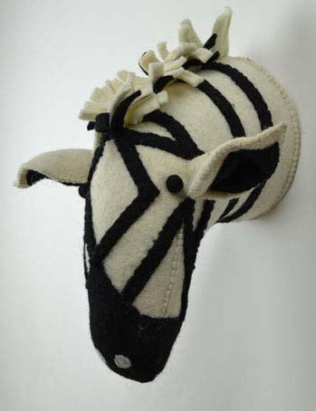 Striped Zebra Felt Wall Hanging