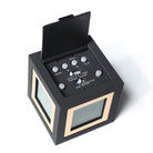 Fun Cube Digital Alarm Clock In Black And Gold