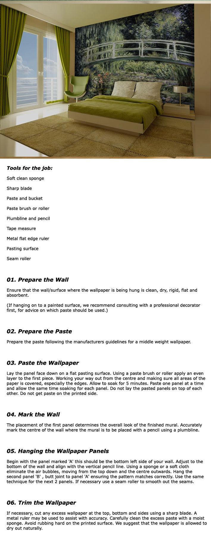 Monets Japanese Bridge Scene Statement Wall Wallpaper Mural - 10Ft X 7.6Ft!!