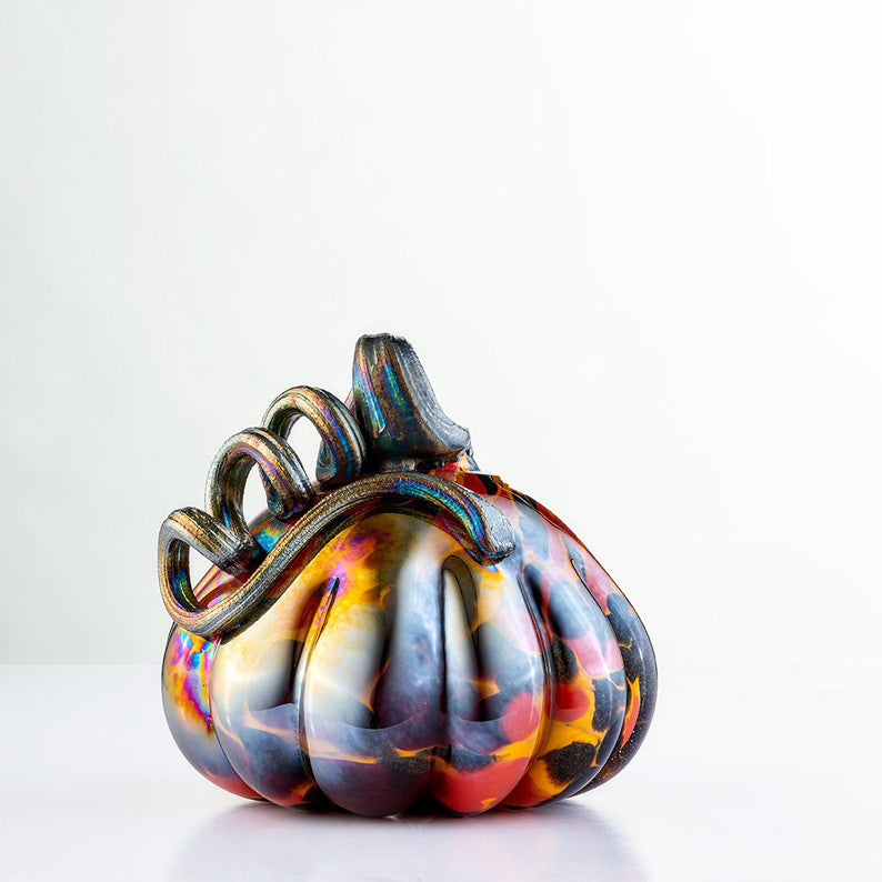 Trendy Pumpkin Glass Ornament