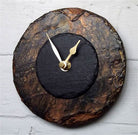 Smaller Bronze And Amber Round Slate Wall Clock