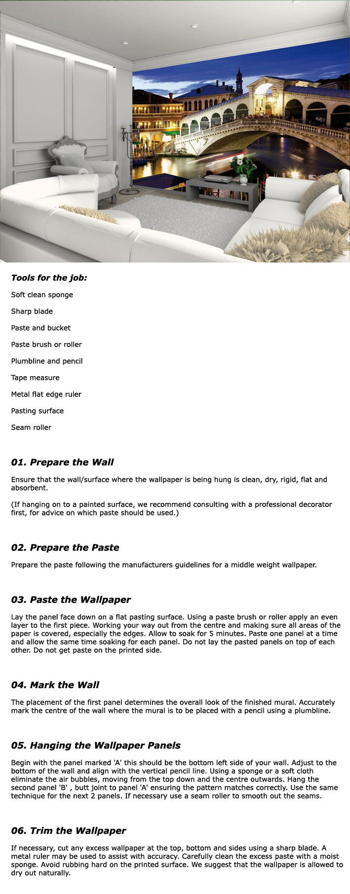 Venice Scene Statement Wall Wallpaper Mural - 10Ft X 7.6Ft!!